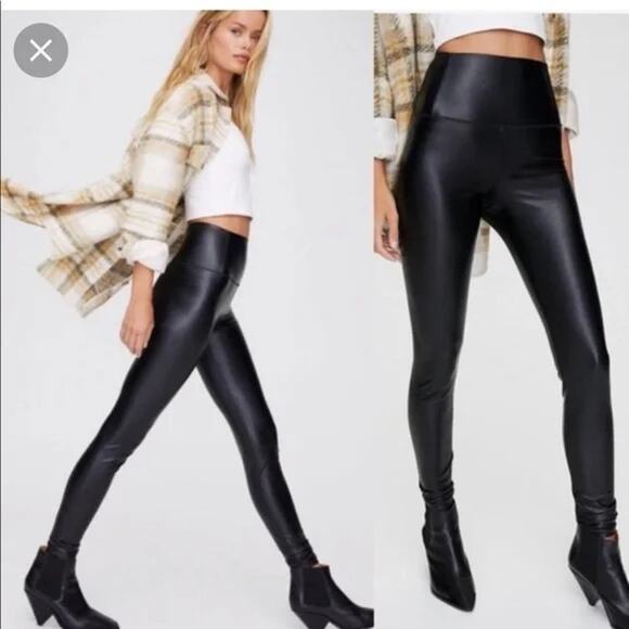 Wilfred Aritzia $138 Daria Faux Leather High Waisted Pants SZ S - Picture 1 of 10